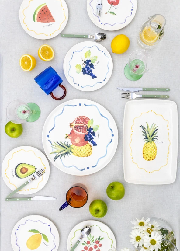 The Mia Furutta Dikdörtgen Servis 34x25 cm - Resim 4