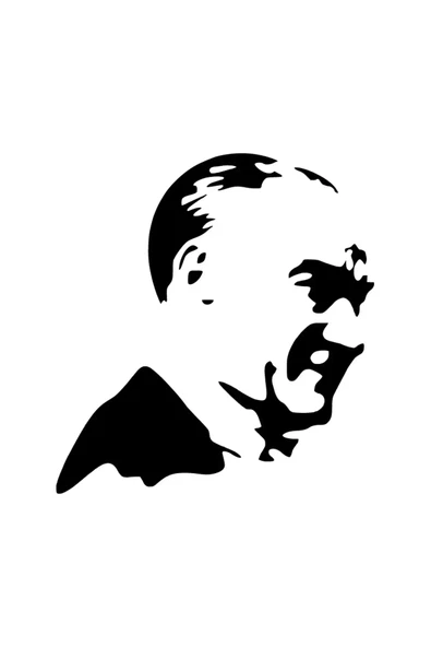 Atatürk Silüeti Sticker (Oto-Motor-Laptop-Duvar-Dekor) 20 x 22 cm