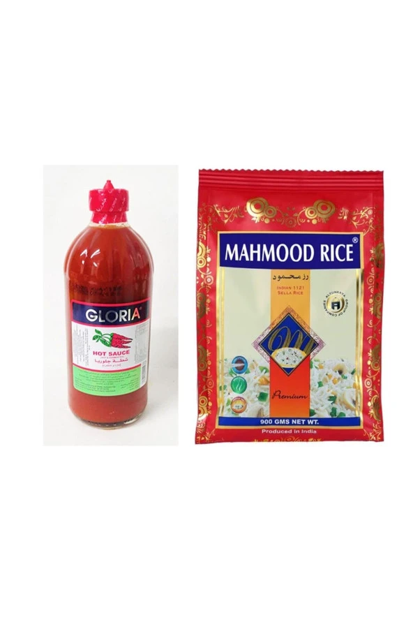 GLORİA Acılı Sos 484 Ml + Mahmood Rice Pirinç 900 Gr