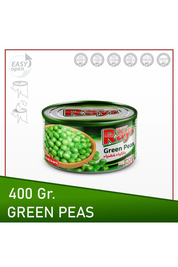 RAYS Bezelye Konservesi 400 G