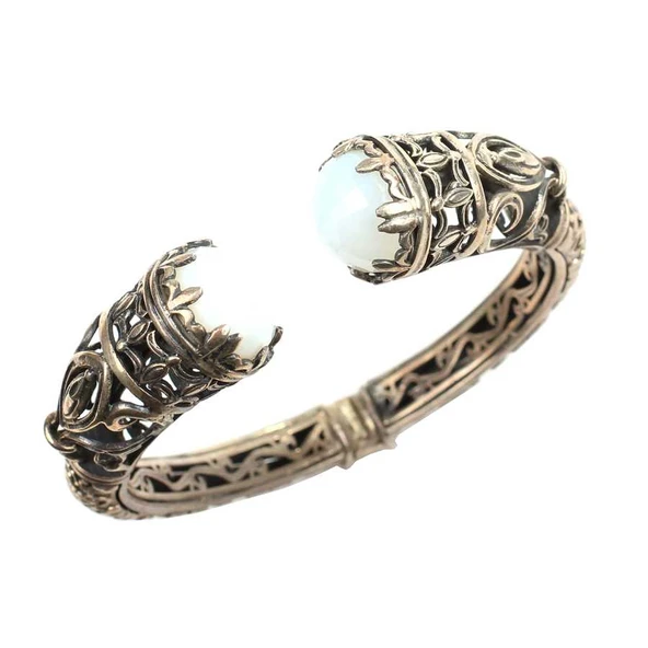 925 Ayar Gümüş Konstantinapol Tasarım Aytaşı Taşlı Bilezik ürün görseli