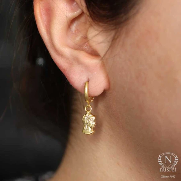 925 Ayar Gümüş Elizabeth Küpe - Resim 2