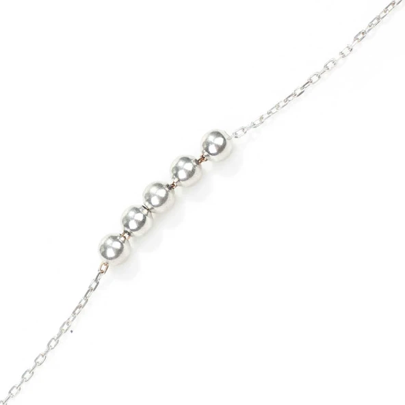 925 Ayar Gümüş Top Bileklik ürün görseli