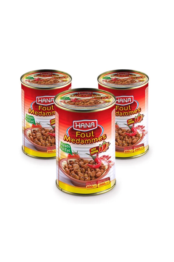 HANA Bakla Konservesi Acili 400Grx3 Adet - 2