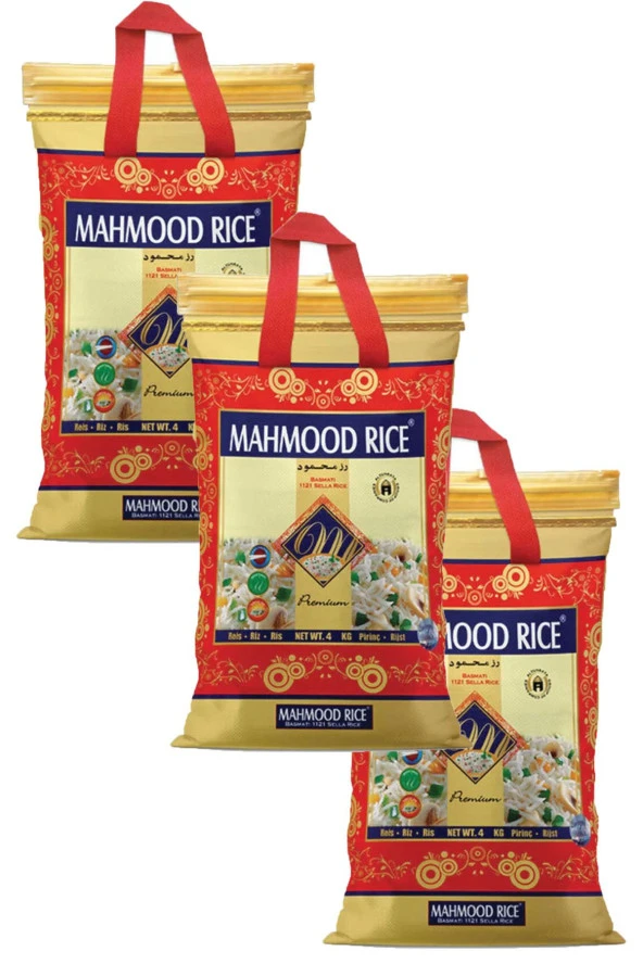 MAHMOOD RICE 1121 Basmati Pirinç 4 Kg X 3 Adet ürün görseli 1