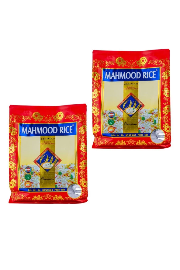 MAHMOOD RICE Basmati 1121 Pirinç 900 Gr X 2 Adet