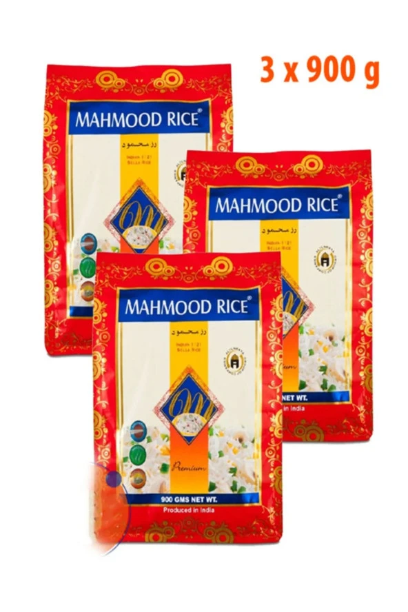 MAHMOOD RICE Basmati 1121 Pirinç 900 Gr X 3 Adet