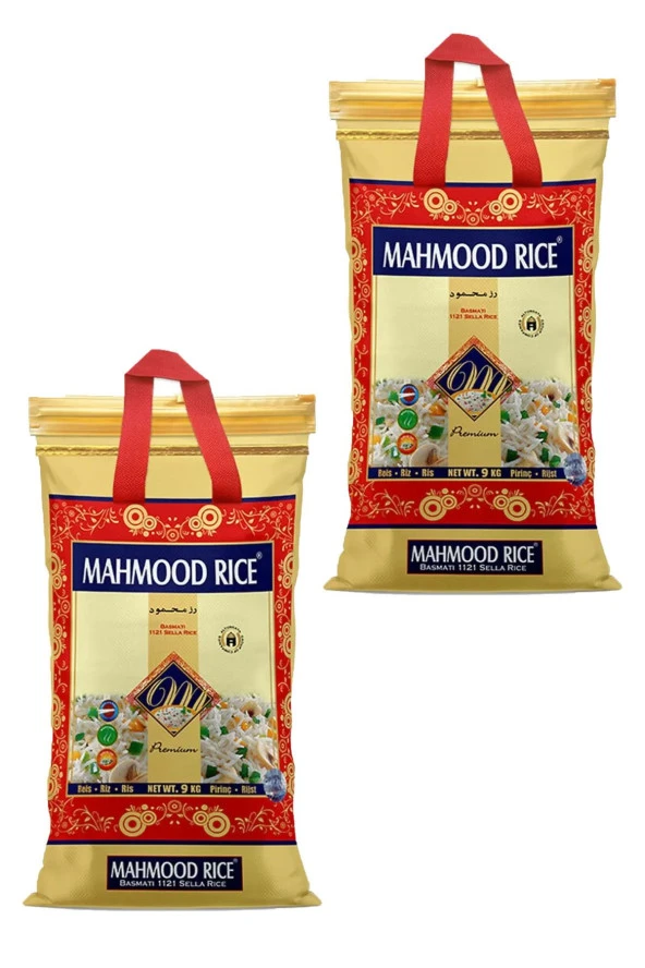 MAHMOOD RICE 1121 Basmati Pirinç 9 Kg X2Adet