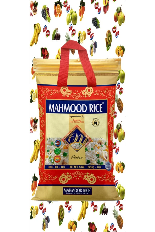 MAHMOOD RICE 1121 Basmati Pirinç 4 Kg & Ays Sofra Bezi