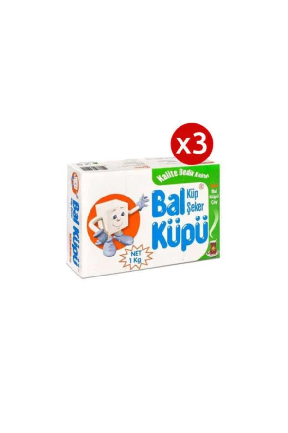 BAL KÜPÜ 3 Adet Balküpü Kesme Şeker 1000 Gr