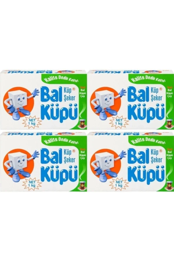 BAL KÜPÜ Balküpü Küp Şeker 360 Adet 1 Kg 4 Adet