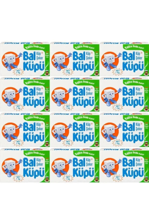 BAL KÜPÜ 1Kg Küp Şeker -12 Adet