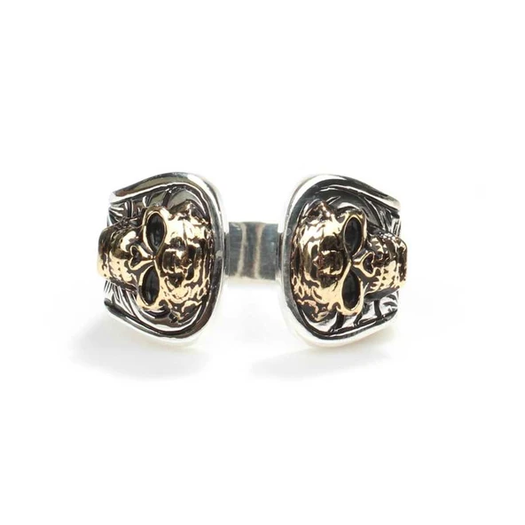 925 Ayar Gümüş Kuru Kafa Modeli Erkek Yüzük ürün görseli