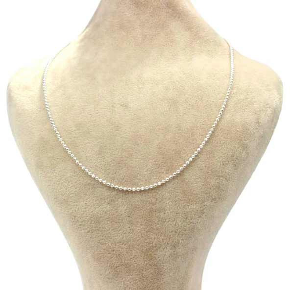 925 Ayar Gümüş Top Zincir Kolye ürün görseli