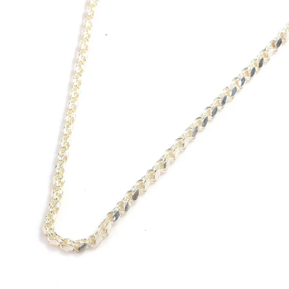 925 Ayar Gümüş Pullu Zincir - Resim 2