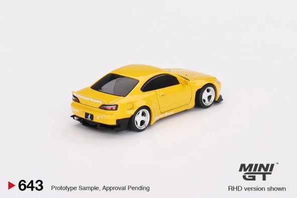 Mini GT Nissan Silvia (S15) Rocket Bunny Bronze Yellow 643 - Resim 2