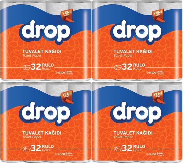 Drop Tuvalet Kağıdı Çift Katlı 128 Li Paket (4PK*32)