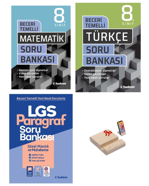 LGS 8. Sınıf Beceri Temelli Soru Bankası Matematik Türkçe ve Paragraf 3lü Set