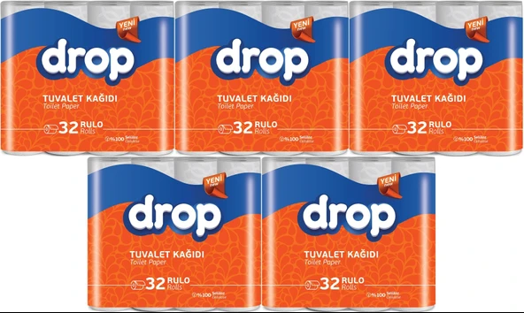 Drop Tuvalet Kağıdı Çift Katlı 160 Lı Paket (5PK*32)