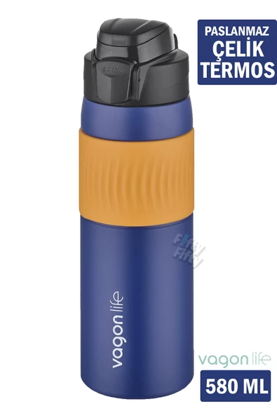Vagonlife 580 ML Çelik Termos Rahat İçim Kaydırmaz Gövde-FFVGN031580ML - 6