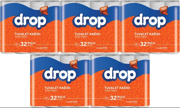 Drop Tuvalet Kağıdı Çift Katlı 160 Lı Paket (5PK*32)