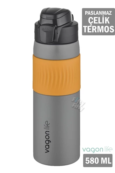 Vagonlife 580 ML Çelik Termos Rahat İçim Kaydırmaz Gövde-FFVGN031580ML - 2