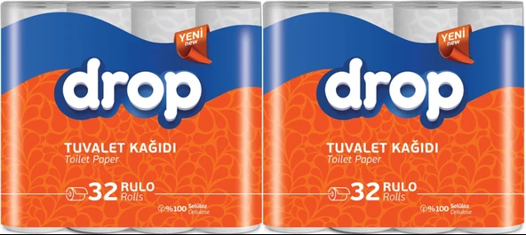 Drop Tuvalet Kağıdı Çift Katlı 64 Lü Paket (2PK*32)