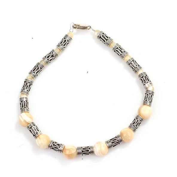 925 Ayar Gümüş Sedef Taşlı Bileklik ürün görseli 1