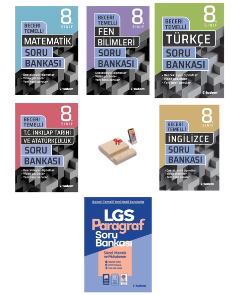 LGS 8. Sınıf Beceri Temelli Soru Bankası Tüm Dersler 6lı Set