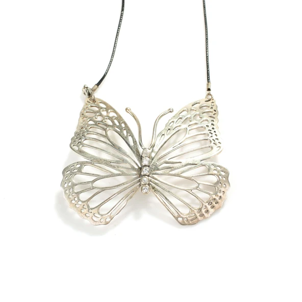 925 Ayar Gümüş Büyük Kelebek Kolye ürün görseli
