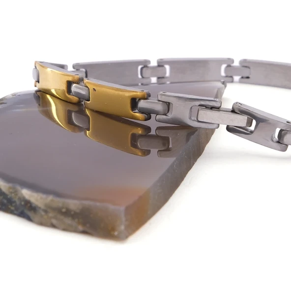 Altın Kaplama Erkek Bileklik EBLK-349 - Resim 4