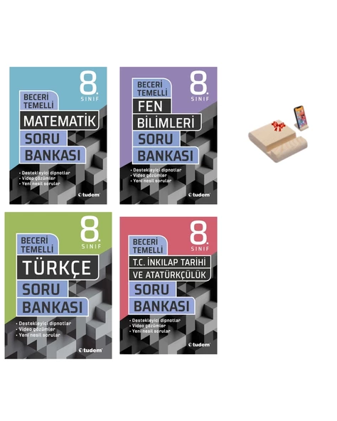 LGS 8. Sınıf Beceri Temelli Soru Bankası Matematik Fen Türkçe ve İnkılap 4lü Set