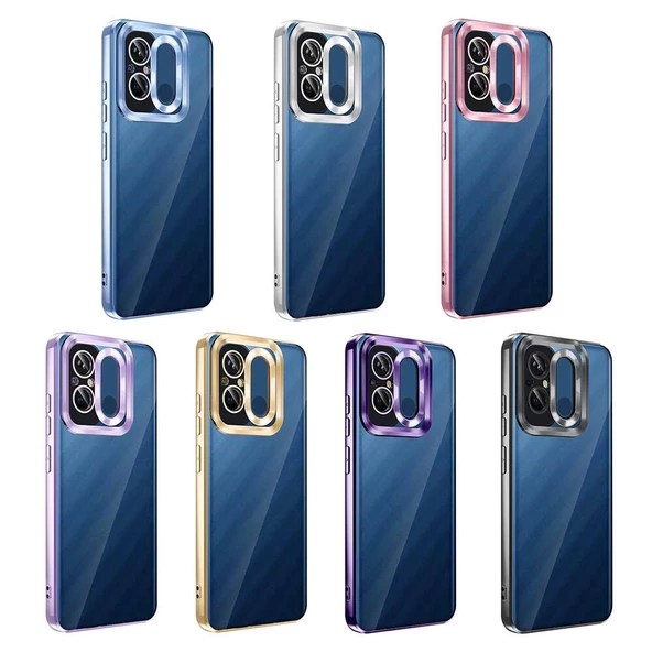 Xiaomi Redmi 12C Uyumlu  Uyumlu Kılıf Kamera Korumalı Logo Gösteren Omega Kapak - Resim 11