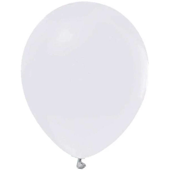 Helyuma Uyumlu Balon Beyaz 12 inch 100 Adet