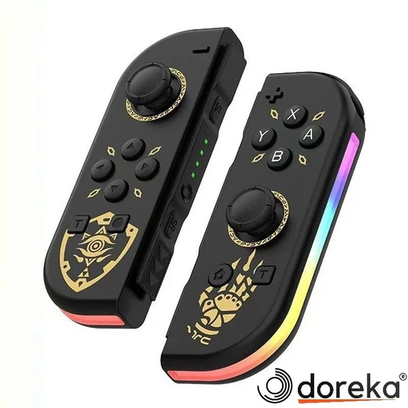 Nintendo Switch/Switch Oled Yüksek Kapasite Titreşimli RGB Işıklı Joy-Con Oyun Kolu - 4