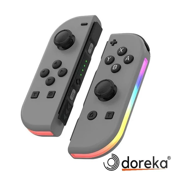 Nintendo Switch/Switch Oled Yüksek Kapasite Titreşimli RGB Işıklı Joy-Con Oyun Kolu - 3