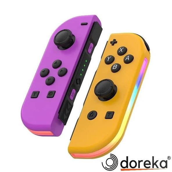 Nintendo Switch/Switch Oled Yüksek Kapasite Titreşimli RGB Işıklı Joy-Con Oyun Kolu - 5
