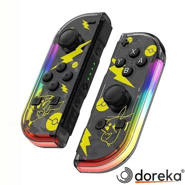 Nintendo Switch/Switch Oled Yüksek Kapasite Titreşimli RGB Işıklı Joy-Con Oyun Kolu - 2