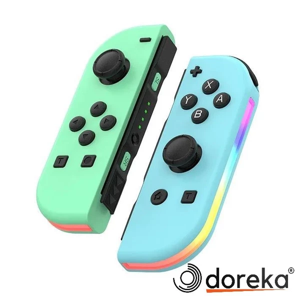 Nintendo Switch/Switch Oled Yüksek Kapasite Titreşimli RGB Işıklı Joy-Con Oyun Kolu