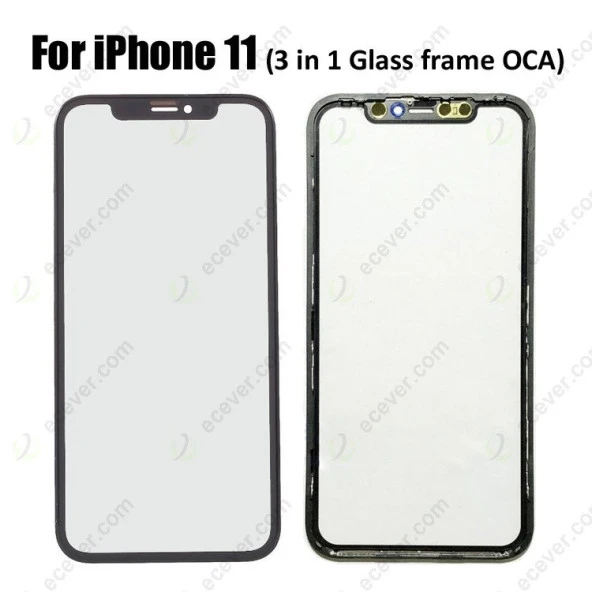 Apple İphone 11 Ocalı Çıtalı Ön Cam Lens Orjinal Kalite - 4