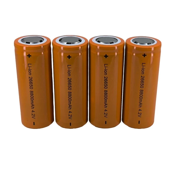 Hedyex 26650 Şarjlı Pil 8800mAh 4.2V Li-ion Pil 4Lü Premium