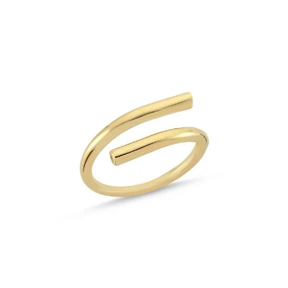 14k Altın Sade Yüzük - Resim 2