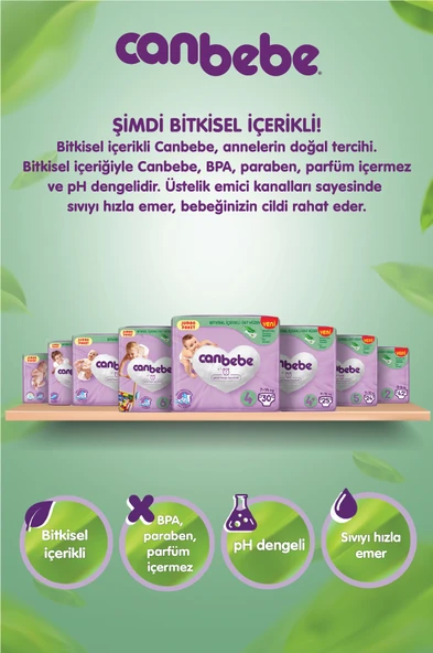 Canbebe Bebek Bezi Beden:5 (11-18Kg) Junior 80 Adet Ekonomik Fırsat Pk - 3