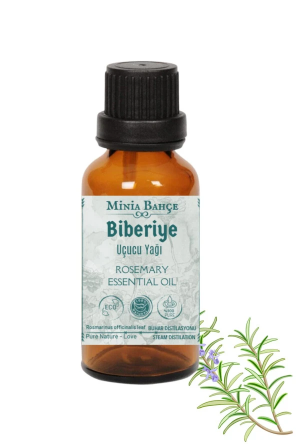 Biberiye Uçucu Yağı, %100 Saf, 10ml - Resim 2