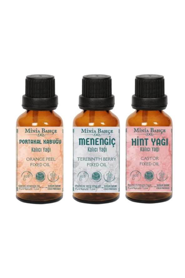 Menengiç Yağı 20ml, Portakal Yağı 20ml, Hint Yağı 20ml, %100 Saf - Resim 2