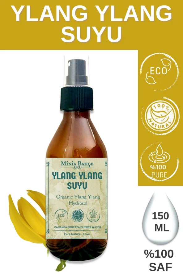 Organik Ylang Ylang Suyu Yağlı %100 Doğal 150m