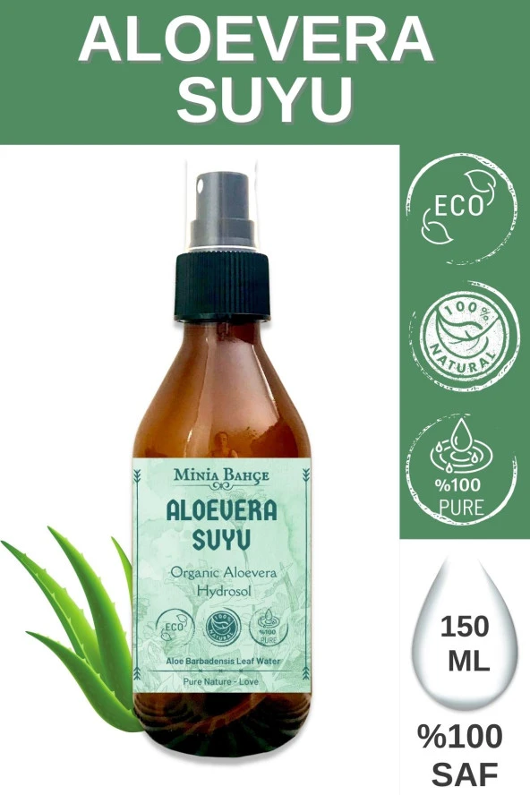 Organik Aloevera Suyu -%100 Doğal Hidrosol, 150ml