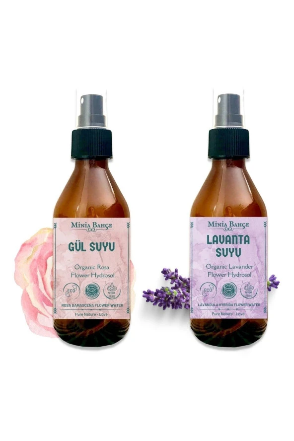 Lavanta Ve Gül Suyu(1.maya), %100 Doğal, Yağlı, 150mlx2