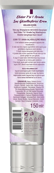 Elidor Saç Güzelleştirici Bakım Krem 7'si 1 Arada Durulanmaz 150 ml - Resim 7