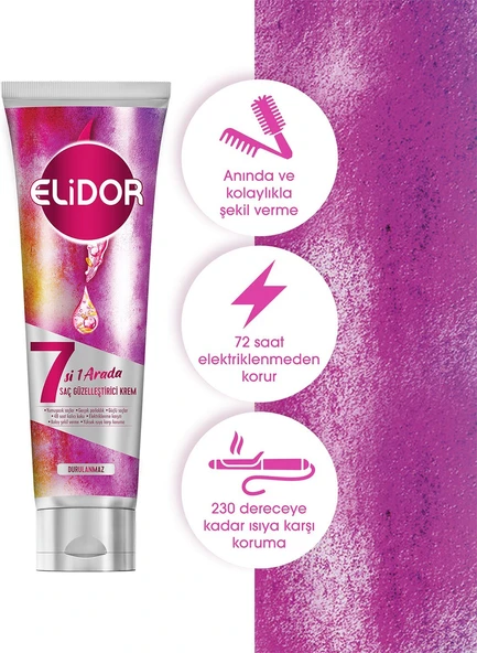 Elidor Saç Güzelleştirici Bakım Krem 7'si 1 Arada Durulanmaz 150 ml - Resim 5